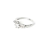 Claire's Accessories Girls Cubic Zirconia Swirl Ring Silver