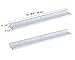 O&K FURNITURE Set of 2 Picture Wall Ledge for Photo Frames, Floating Wall Shelf, (White, 18.9 Inches)