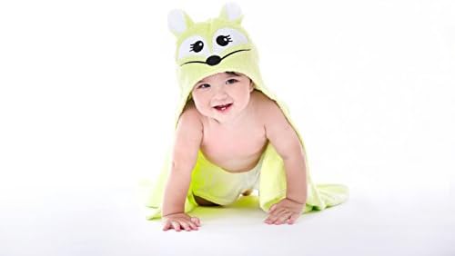Happy Kid Organics - Infant Hooded Towel - (Green Fox)