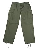 Olive Drab Rip-Stop Vintage Vietnam Fatigue Pants