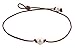High Quality Single Freshwater Cultured 9.5-10.5mm Pearl Choker Necklace on Brown Leather Cord, 16