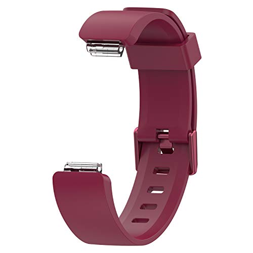 RuenTech Compatible for Fitbit Inspire Band/Inspire HR Bands Silicone Water Resistant Fitness Wristbands for Fitbit Inspire HR FitnessTracker (Sangria, Small) - Thumbnail 2