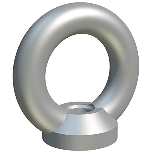 M10 Lifting Eye Nuts, Fasteners Hardware, Ring Shaped Female Lifting Nut, Galvanized Zinc Plated Steel Eyenuts, Hook Nuts With Looped Head for 10mm Bolt/Screw DIN 582 (Pack of 2)