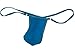 Honanda Mens Sexy Hot See Through G-String T-Back Underwear Thong (Blue)