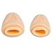 Crazy K&A 2pcs Soft Silicone Glans Sleeve Penis Extender Cock Ring for Male (Nude)