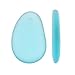 Cultured Sea Glass, Hypnotic Freeform Pendant 33x20mm, 2 Pieces, Aqua Blue