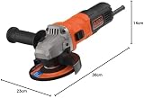 BLACK+DECKER 115mm 710W Compact Corded Angle Grinder BEG010A5-GB view 4