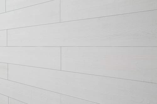 WoodyWalls Peel and Stick Wood Panels. (19.5 sq. ft. per Box) Santorini (Pure White)
