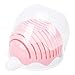 Sehrgut Salad Cutter Bowl, 100% PP Plastic Pink Salad Chopper Bowl, Clear Fruit & Vegetables Salad Serving Bowl, Strainer, Cutter Board, 100% Dishwasher Safe BPA-Free, FDA-Approved.