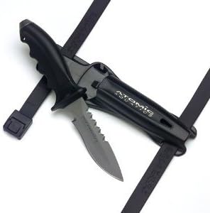 Atomic Aquatics Titanium Ti6 Scuba Diving Knife Blunt and Pointed Tip Dive Knife Options