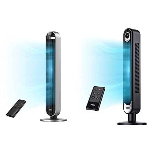 Dreo Pilot Max 120° Oscillating Tower Fan, 42 Inch Bladeless Fan u0026 Tower Fan  with Remote, 42 Inch Oscillating Bladeless Fan with 6 Speeds, 3 Modes, LED  Display, Quiet Indoor Standing Fans