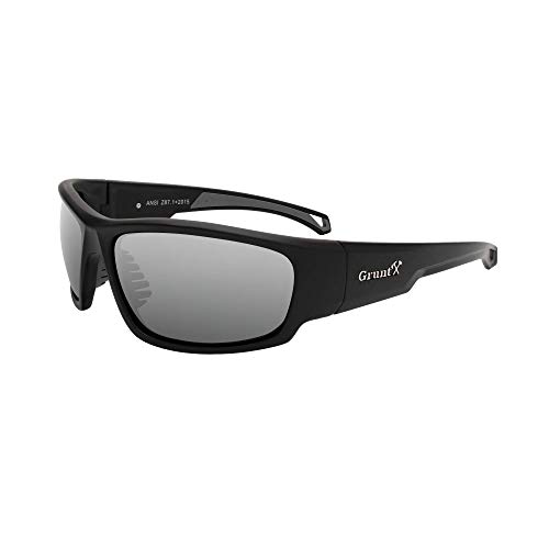 GruntX Ballistic Shooting Glasses and Sunglasses for Men - Polarized and Clear - Meets ANSI z87.1+ - Anti Scratch and UV Protection - Perfect for: Shooting, Construction, and Outdoor Sports