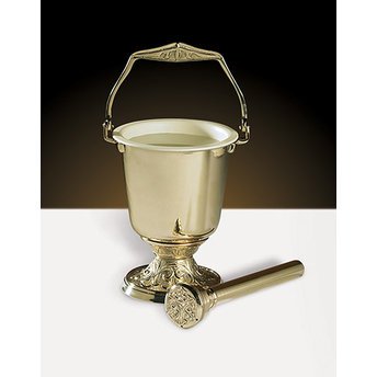 Embossed Holy Water Pot with Sprinkler Set