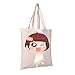 UOhost 8 PCS Sublimation Blank Canvas Bags Resuable Washable Grocery Shopping Tote Bags for DIY