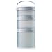 BlenderBottle ProStak Twist n' Lock Storage Jars Expansion 3-Pak with Removable Handle, Pebble Grey primary