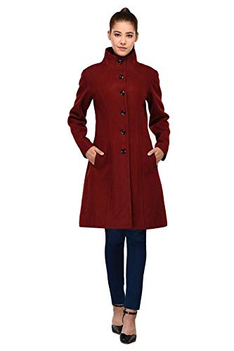 owncraft maroon wool coat