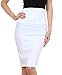 Sakkas Petite High Waist Stretch Pencil Skirt with Four Button Detail