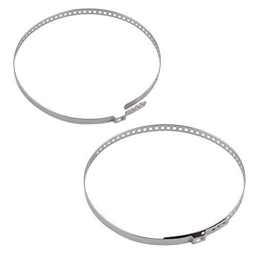 10 Pcs Car Stainless Steel Crimp Clamps - CV Joint Starter Clamps - Large/Small Kits with Universal Adjustable Shaft
