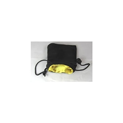 Gold Black Velvet Small Dice Bag by Koplow Games