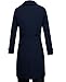 Lende Men's Trench Coat Winter Long Jacket Double Breasted Overcoat (S, Navy)