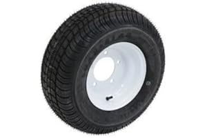 RUGGED TRAIL PRODUCTS ST205/65-10 | Trailer Tire | Solid White | Load Range C | 5 on 4.5" Bolt Pattern