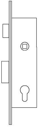 Tesa Assa Abloy 220015HZ Single Point Slide Lever Lock For White Zinc Plated Metal Profiles Entry 13.5mm 2200 With Cylinder - Image 4