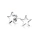 Personalized Alphabet A-Z Initial Monogram Unisex American Patriotic Celestial Rock Star Super Stars Stud Earrings For Men Women Graduation Polished Finish Stainless Steel 10MM