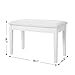 SONGMICS Wooden Duet Piano Bench with Padded Cushion and Music Storage White ULPB75WT