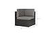 4 Pieces L Shaped Outdoor Furniture Patio Sectional Wicker Rattan Garden Corner Sofa Couch Set, Full, Black