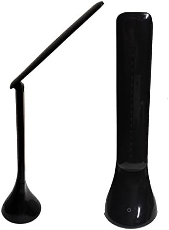 MAYE Portable Eye-care LED Desk Lamp,3-Level Dimmer Suitable for Reading/Relaxation/Bedtime,Night Table Light,Touch-sensitive Control Panel,Built-in Rechargeable Lithium Battery (Black)