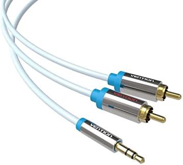Efor 3.5mm to 2 RCA AUX Audio Cable Stereo Male to Male Gold Plated Connectors for Smart Phones, Laptops, MP3, DVD VCD, CD player, TV, Radio and PC (9.8feet)
