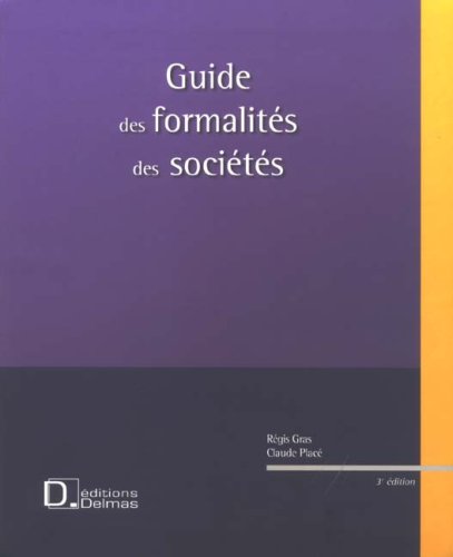 Guide des formalités des sociétés