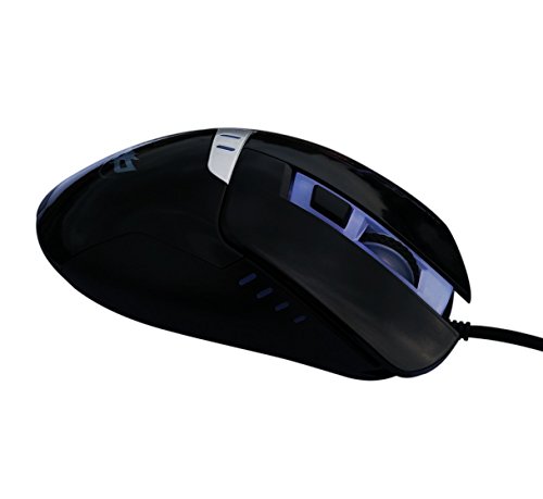High Precision 3800 DPI Symmetrical Optical USB Wired Mouse with 7 Soothing LED Colors, 6 Buttons Gaming Mouse ,Ergonomic Black Mice for Pro Gamer