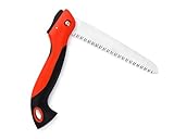 Zojoro 2X Razor Tooth Folding Saw Pruning Tool Slices Through 10 Inch Thick Branches-Professional Grade, 3 Angle Sharpened Hard Chrome Plated High Carbon Steel Pruning Blades, Anti-Slip Handle