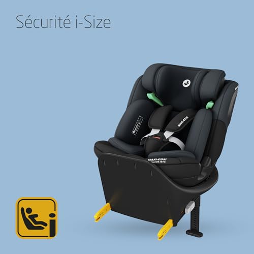 Emerald 360 S i-Size, Siège-auto Isofix 360 Pivotant, 0-12 ans (40-150 cm), Siège-auto bébé & enfant, Rotation FlexiSpin 360°, 4 Inclinaisons, Protection G-CELL, Tonal Black