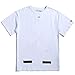Miedaing Off OW White Classic Arroff OW White Print Hip Hop Short Sleeve T-Shirt for Men Women