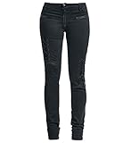 Dressation Womens Steampunk Style Slimming Stretch Skinny Pants Jeans