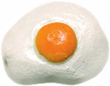Shipwreck Peruvian Hand Crafted Ceramic Fried Egg Beads, 11 by 13mm, 4 Per Pack