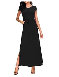 MINTLIMIT - Vestido largo con mangas y bolsillos para mujer