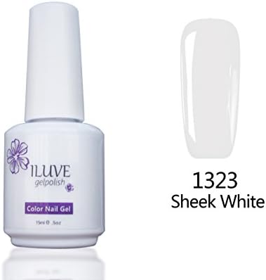 iLuve Long Lasting Soak Off Nail Polish with 238 Color Choices | 1 bottle with 15ml of UV Gel Polish | Sleek White Color #1323