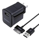 Samsung ETAP10JBEG-B Detachable Travel Charger with USB to 30 Pin Data Cable - Bulk Packaging