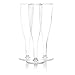 Party Essentials Supplies One Piece 5-Ounce Disposable Plastic Champagne Flutes/Wine Glasses/Party Cups, 10-Count, Clear