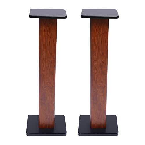 Wood Grain Speaker Stand,36Inch Bookshelf Speaker Stands Floor Speaker Stands,Heavy Duty Studio