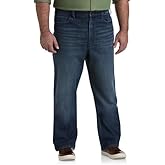 True Nation by DXL Men's Big and Tall Loose-Fit Stretch Dark Wash Jeans