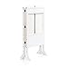 Guidecraft Heartwood Kitchen Helper Stool - White W/Keeper and Non-Slip Mat: Adjustable Height Wooden Baking Tower, Folding Step Stool for Toddlers, Little Kids Learning Furniture