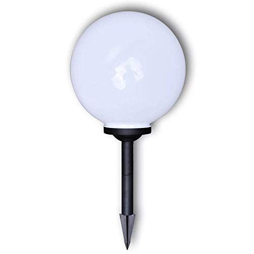 LED Solarlampe-Set 2er Set Solarlicht Kugellampe Ø30cm Außenlampe Wegeleuchte Außen LED Solar Kugel licht Aussenleuchte… – Bild 7