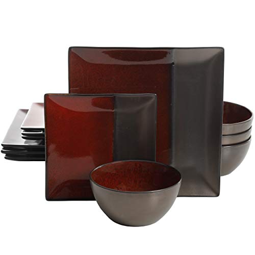 Gibson Elite Tequesta 16Piece Square Dinnerware Set, Taupe Buy
