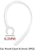 JNSA Ear Hook Bluetooth Loop Clip Replacement 5 Size 10PCS, Fit for Plantronics Samsung LG etc. 5.5mm – 8.5 mm Earphone Universal Design 5.6mm 6mm 6.5mm 7mm 8mm 8.5mm Earhook Earclip Clearthumb 3