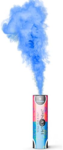 [2 Pack] He? Or She? Gender Reveal Pink and Blue Announce the Baby's Gender Sticks - Vibrant &amp; Last For 1 Minute 30 Seconds (Blue &amp; Pink)