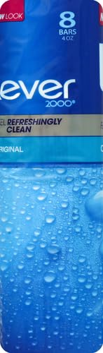 LEVER 2000 BAR SOAP REFRESHING BODY SOAP AND FACIAL CLEANSER ORIGINAL EFFECTIVELY WASHES AWAY BACTERIA 4 OZ 8 BARS